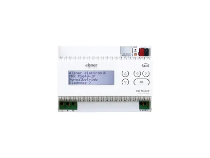 KNX PS640-IP ► zasilacz 640 mA + wyświetlacz LCD + ruter IP, moduł wielofunkcyjny KNX