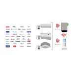 INKNXUNI001I200 ► interfejs KNX - IR (odbiornik podczerwieni), uniwersalny, klimatyzacja, ETS, 1:1 jednostka wewnętrzna, 2 wejścia binarne - 3