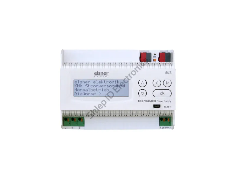 KNX PS640+USB ► zasilacz magistrali KNX 640 mA + wyświetlacz LCD +sterowanie z magistrali i port USB