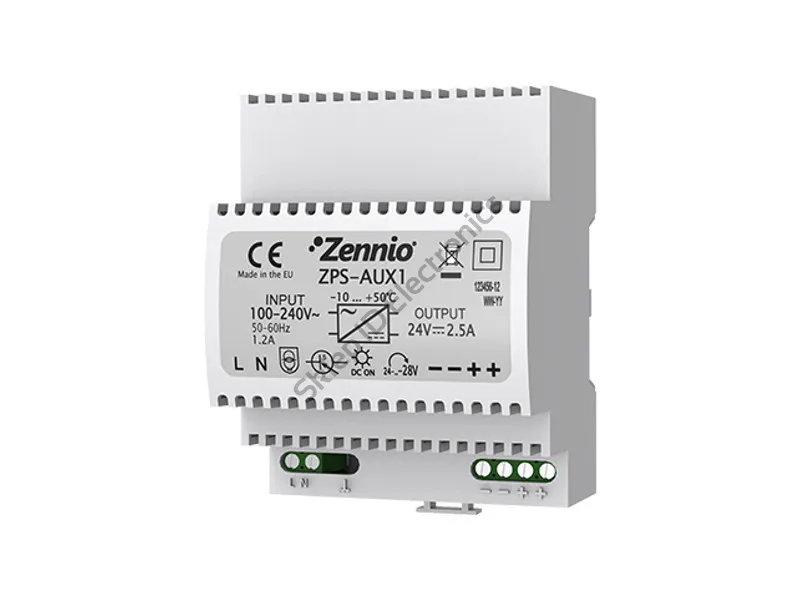 AUX1 ► zasilacz 24 VDC, 2,5A (wy) / 110-230VAC (we) / AudioinRoom