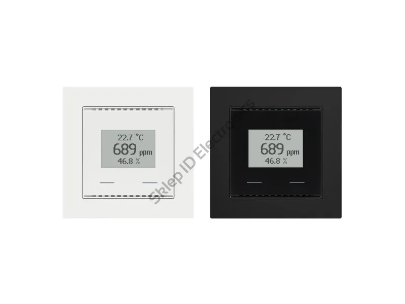 KNX TH-UP Touch ► wewnętrzny czujnik temperatury i wilgotności, KNX, szklany, z wyświetlaczem, format 55