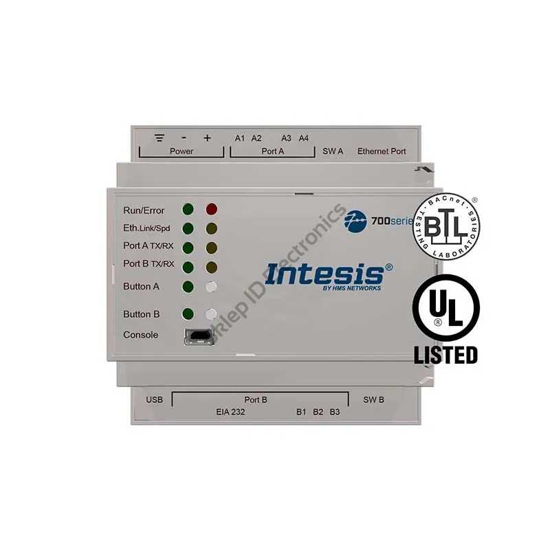 IN703DAL0640000 ► interfejs MODBUS Server RTU i TCP lub Bacnet IP i MSTP - DALI-2 (64 urządzenia, 1 kanał)
