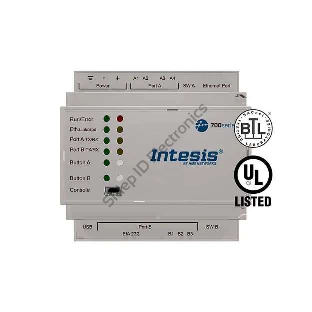 IN703DAL0640000 ► interfejs MODBUS Server RTU i TCP lub Bacnet IP i MSTP - DALI-2 (64 urządzenia, 1 kanał)