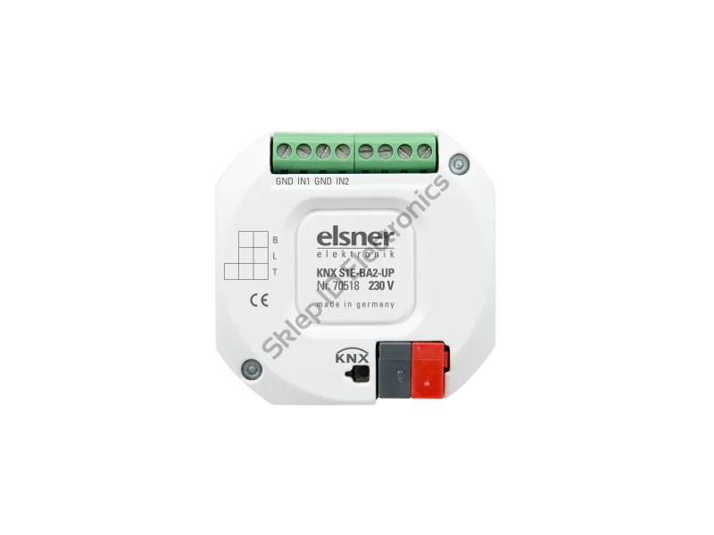 KNX S1E-BA2-UP 230 V ► podtynkowy aktor do napędów 230V / elektroniczne wyjścia przełączające, 1x góra/dół lub 2x wł/wył, 2 wejścia analogowo-binarne