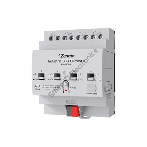 IndustrialBOX Current 4  ► moduł aktorów KNX - 4 wyjść przekaźnikowych przemysłowych (ON/OFF), KNX Secure