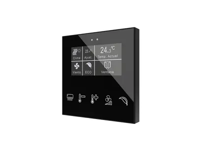 FLAT Display v2 ► przycisk dotykowy pojemnościowy KNX, płaski FLAT Display, z wyświetlaczem, 5 przycisków,