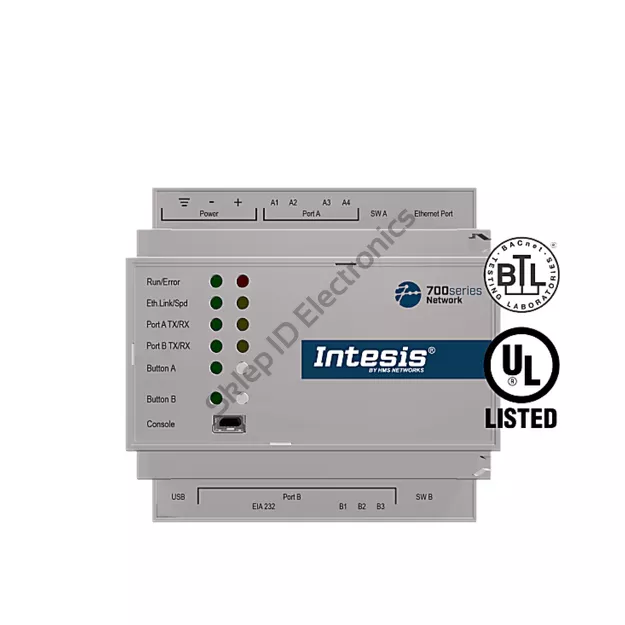 IN7004851000000 Intesis Protocol Translator z obsługą portu szeregowego i IP (Bacnet i Modbus), 100 punktów