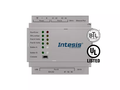 INBACDAL0640200 ► interfejs BACnet IP i MSTP Server - DALI (64 urządzenia, 1 kanał)
