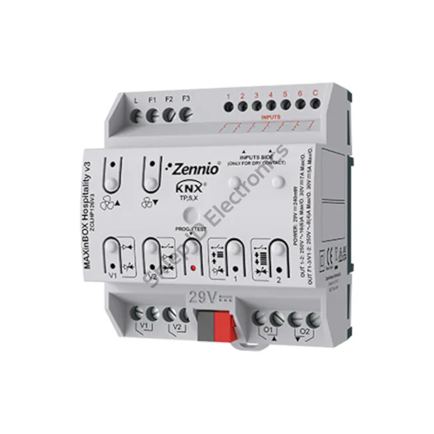 MAXinBOX Hospitality v3 ► sterownik Fan Coil 2/4 rurowy, 2 binarne wyjścia, 6 analog/bin wejścia