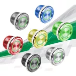 PX-33 ► Przycisk piezoelektryczny wandaloodporny, ring LED, zielony, STARSZY MODEL - 2