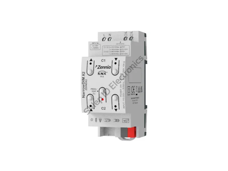 NarrowDIM X2 ► uniwersalny moduł ściemniający KNX 2-kanałowy RCL, LED, CFL - 2x 210W, ściemniacz, dimmer